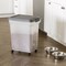 IRIS USA Dog Food Storage Container 40 lbs, Attachable Wheels, & Included Scoop, for Dog Cat Birds and other Pets, Dark Gray